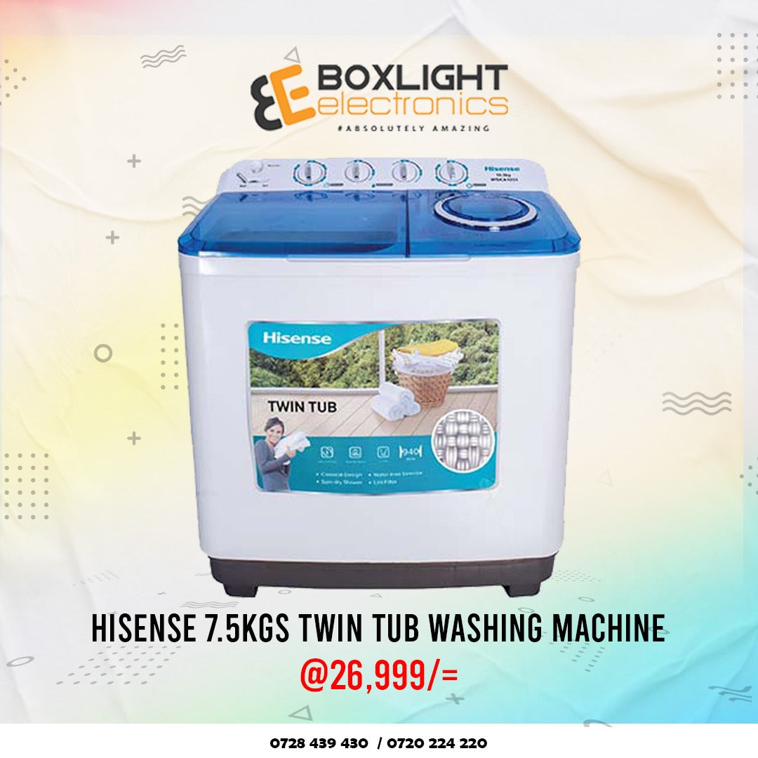 HISENSE 7.5KGS TWIN TUB WASHING MACHINE