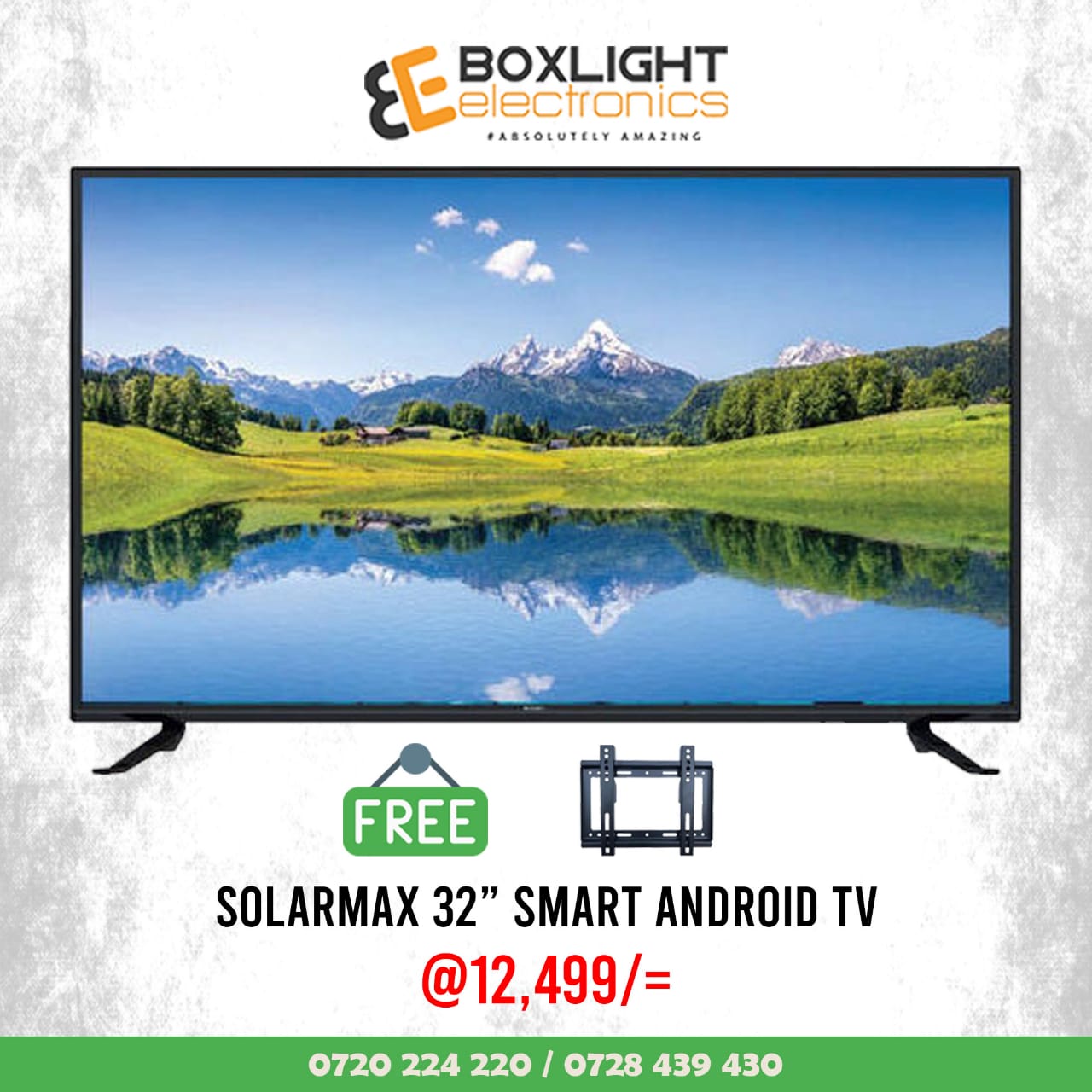 Solarmax 32"Inch Smart Android TV With Inbuilt YouTube &Netflix + FREE BRACKET