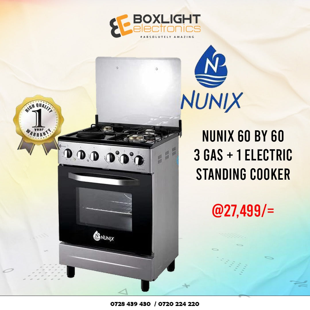 Nunix 60x60 3+1 Electric Free Standing Cooker