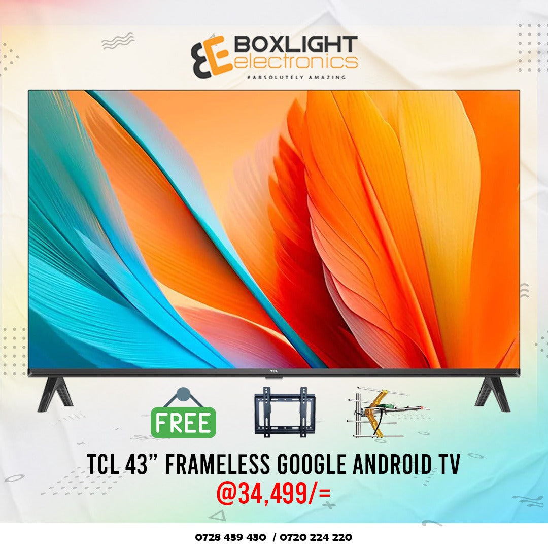 TCL 43" SMART Android FRAMELESS Tv + Free Wall Bracket