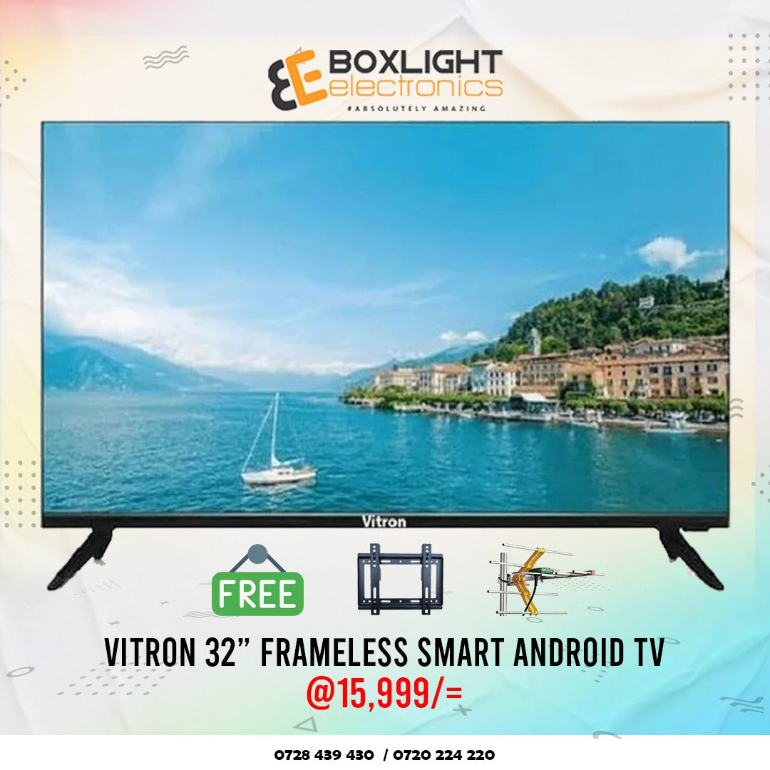 Vitron 32" Smart Android Frameless Tv + Free Wall Mount