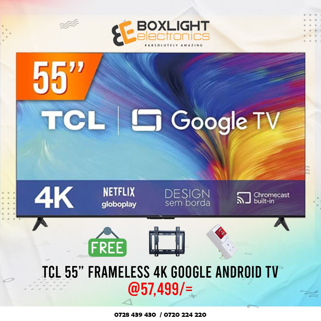 TCL 55'' Inch 4K Google Android Tv - 55P635 + Free Wall Mount