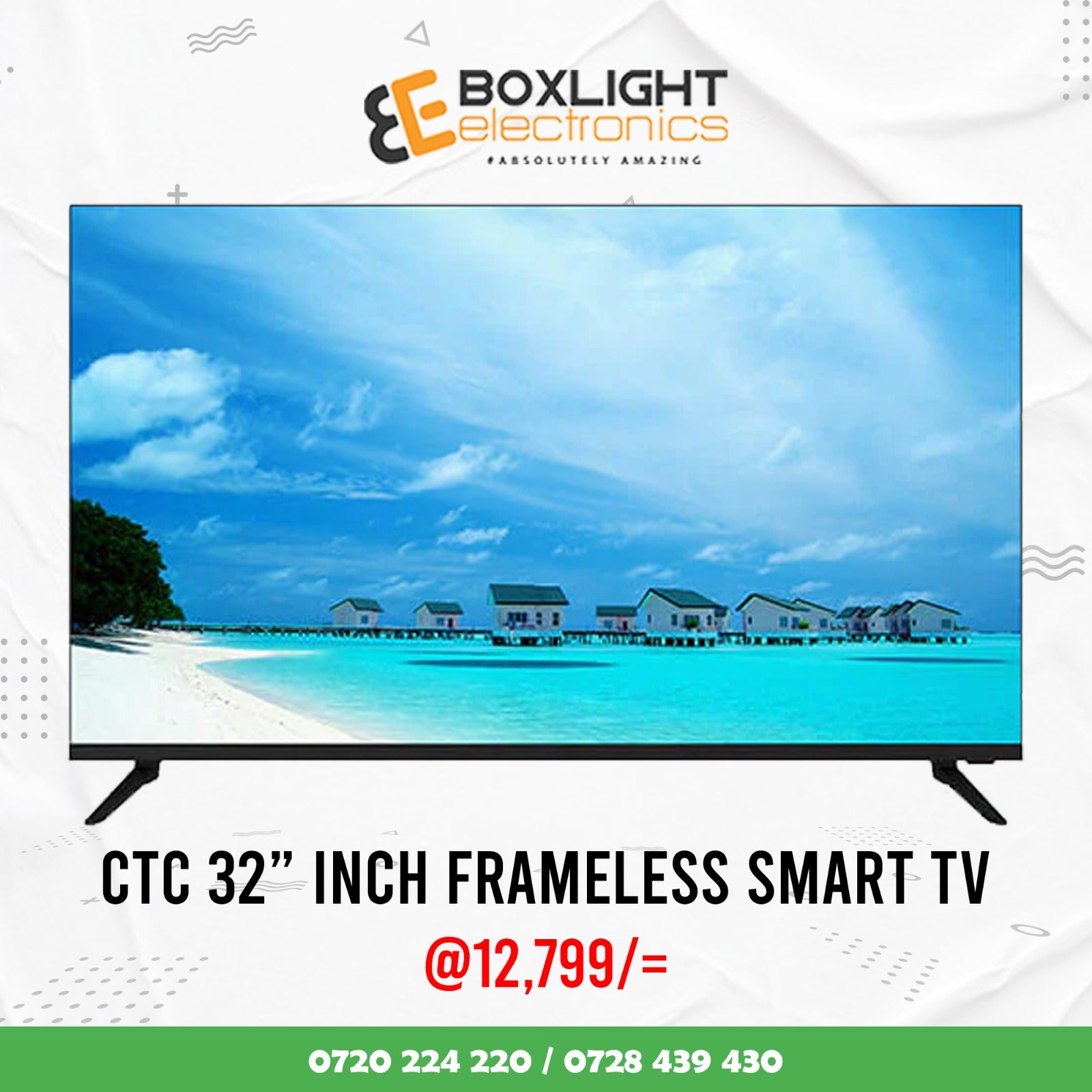 CTC 32" Inch Smart Android TV Inbuilt Decoder, Wifi Appstore YouTube + Bracket