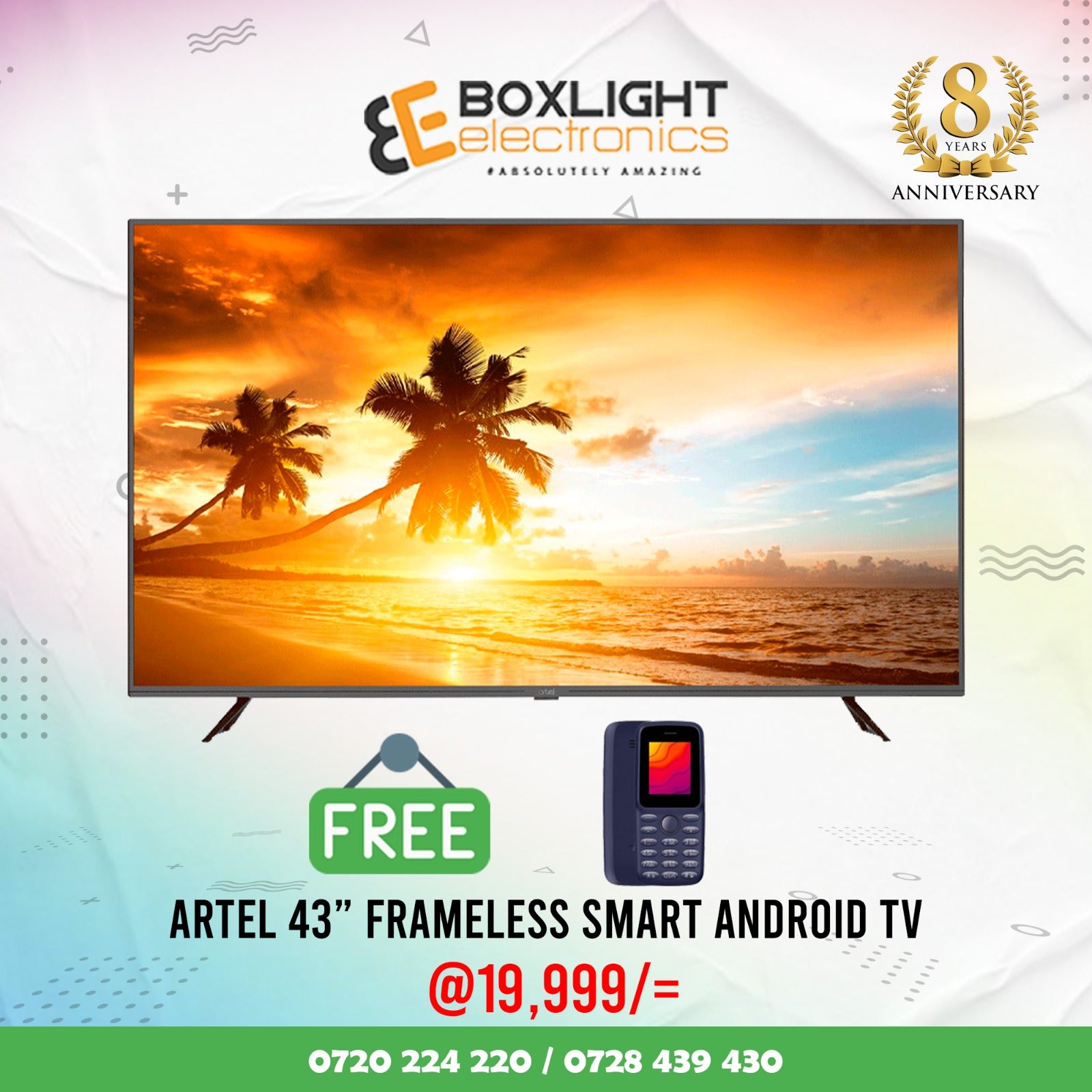 Artel 43"inch FHD Frameless Android TV