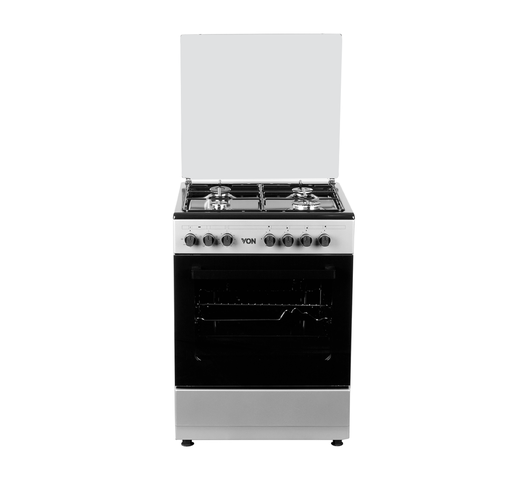 VON Cooker 4 Gas + Electric oven - VAC6S040UY Grey