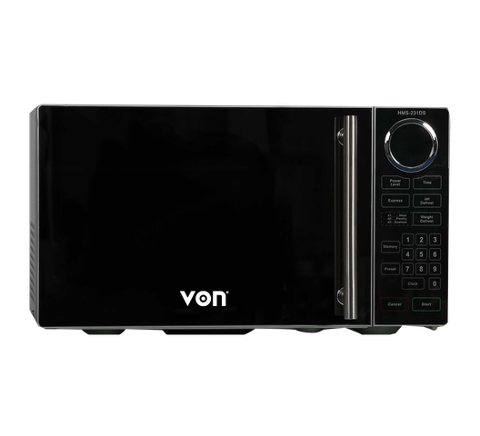 Von VAMS-23DGS Microwave Oven Solo 23L - Silver