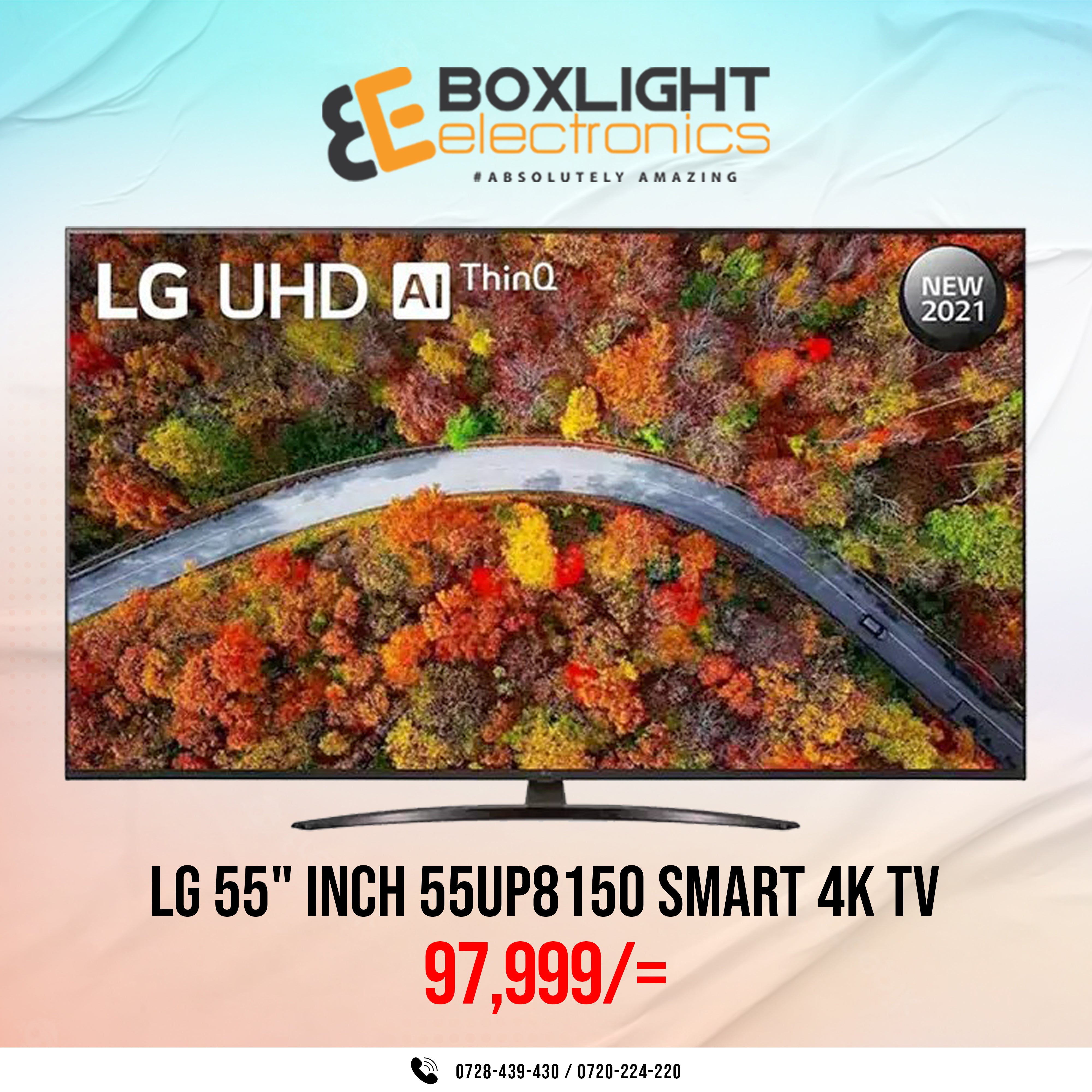 LG 55" Inch 55UP8150 Cinema Screen Smart 4K TV