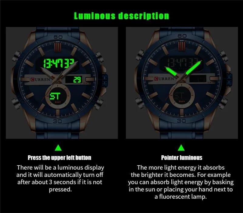 Curren Men's Digital Analog men's Wrist Watch