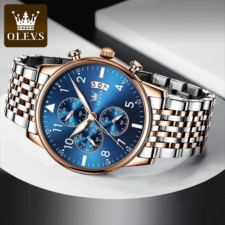 Olevs Multifunction Stainless Steel Waterproof Men's Watch