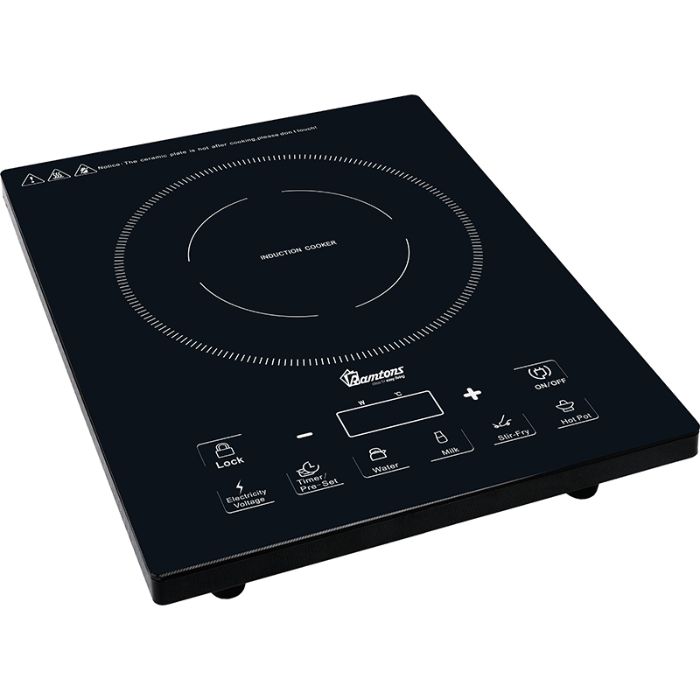 RAMTONS INDUCTION COOKER +FREE NON STICK 24 CM PAN INSIDE BLACK- RM/381