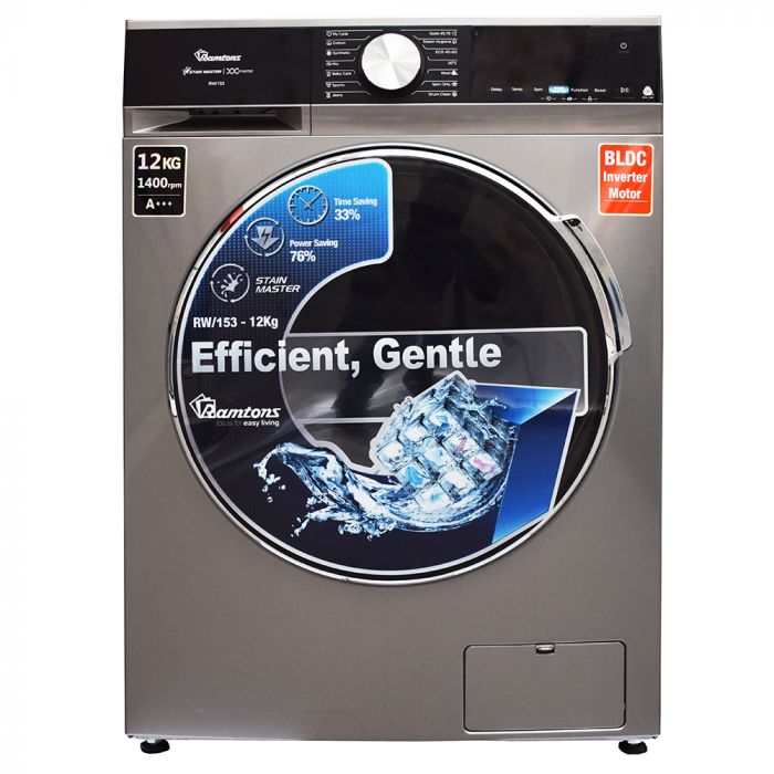 RAMTONS FRONT LOAD FULLY AUTOMATIC 12KG WASHER 1400RPM - RW/153