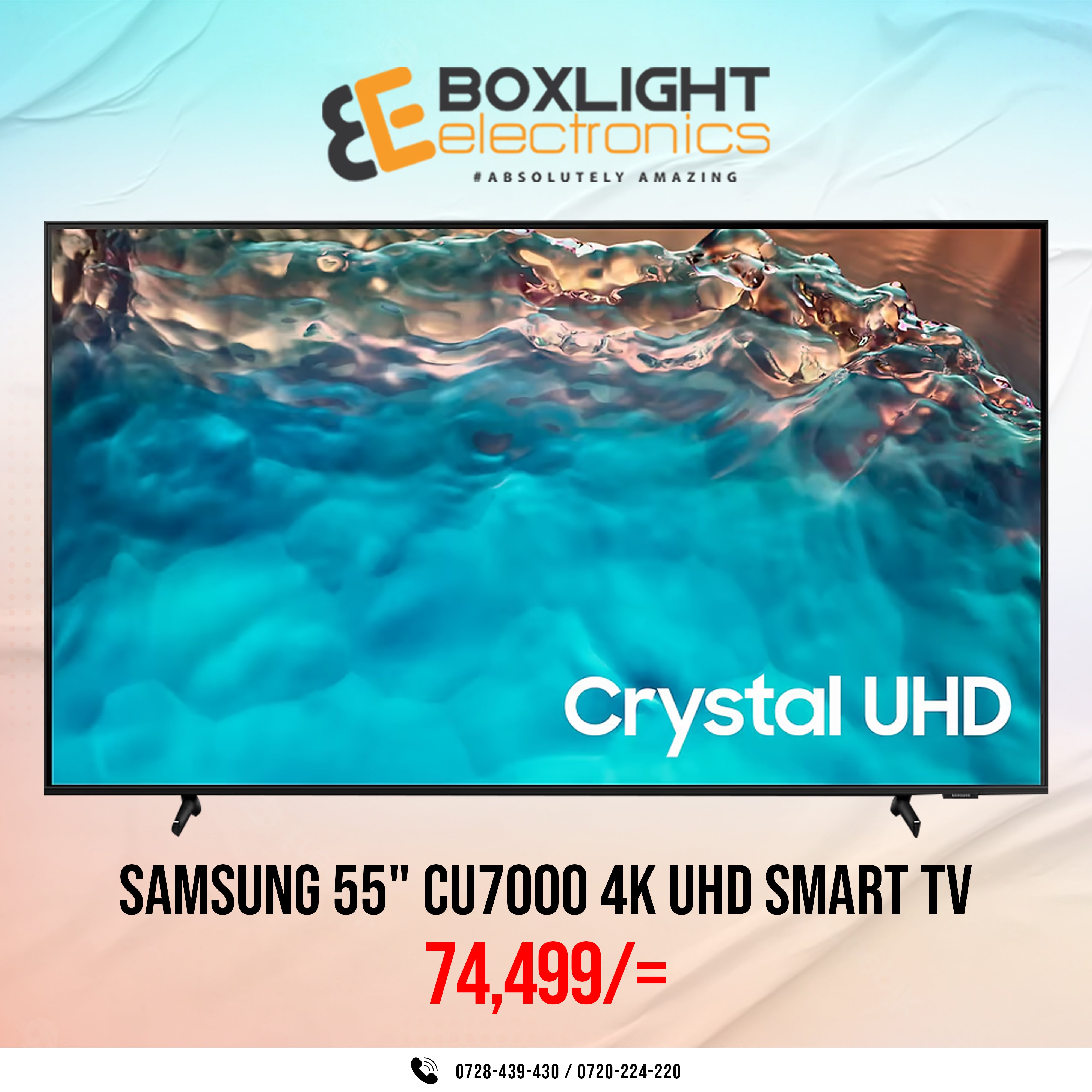 Samsung 55" 4K 2023 LATEST CRYSTAL UHD SMART TV With Voice Control-55CU7000
