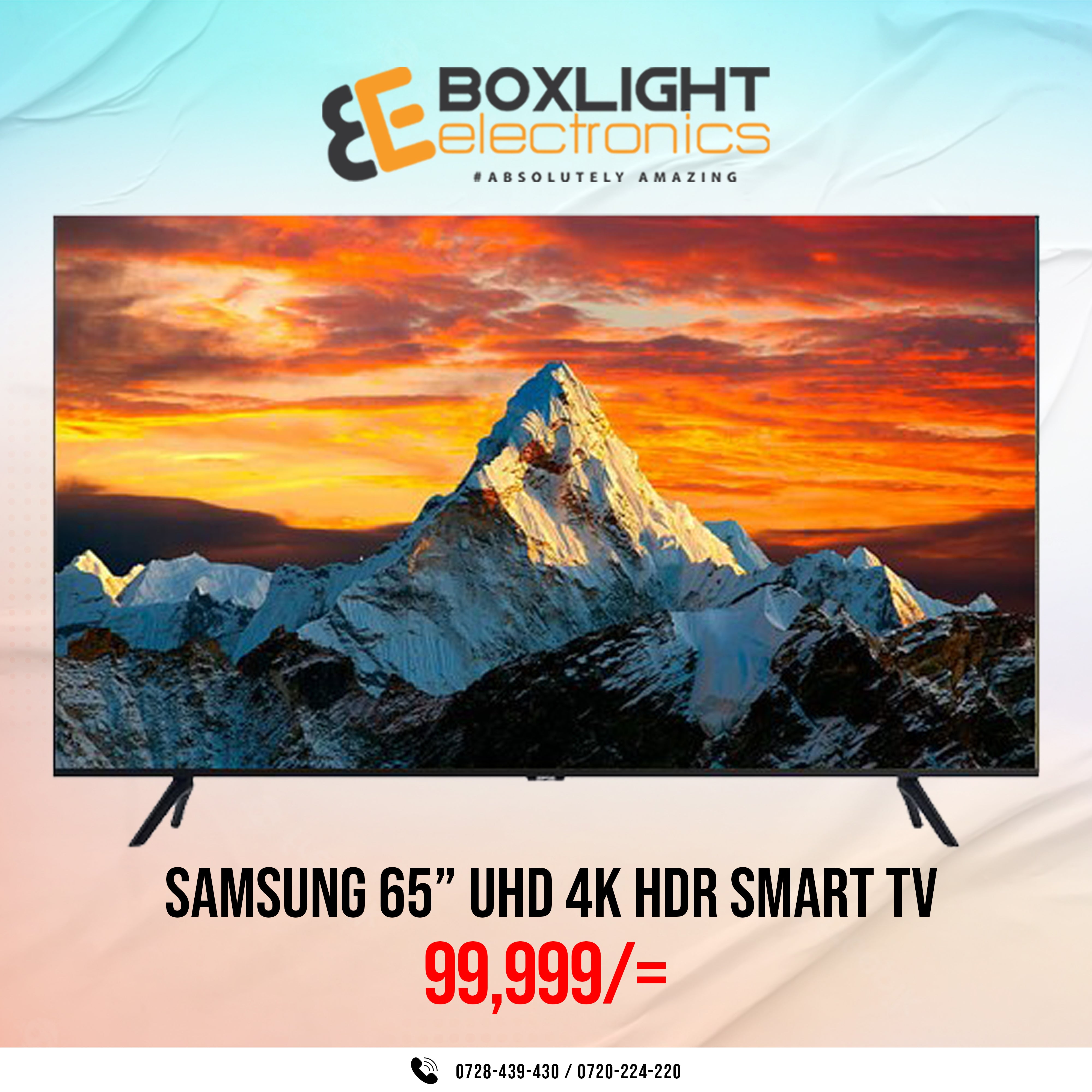 SAMSUNG 65" CRYSTAL UHD 4K HDR SMART TV