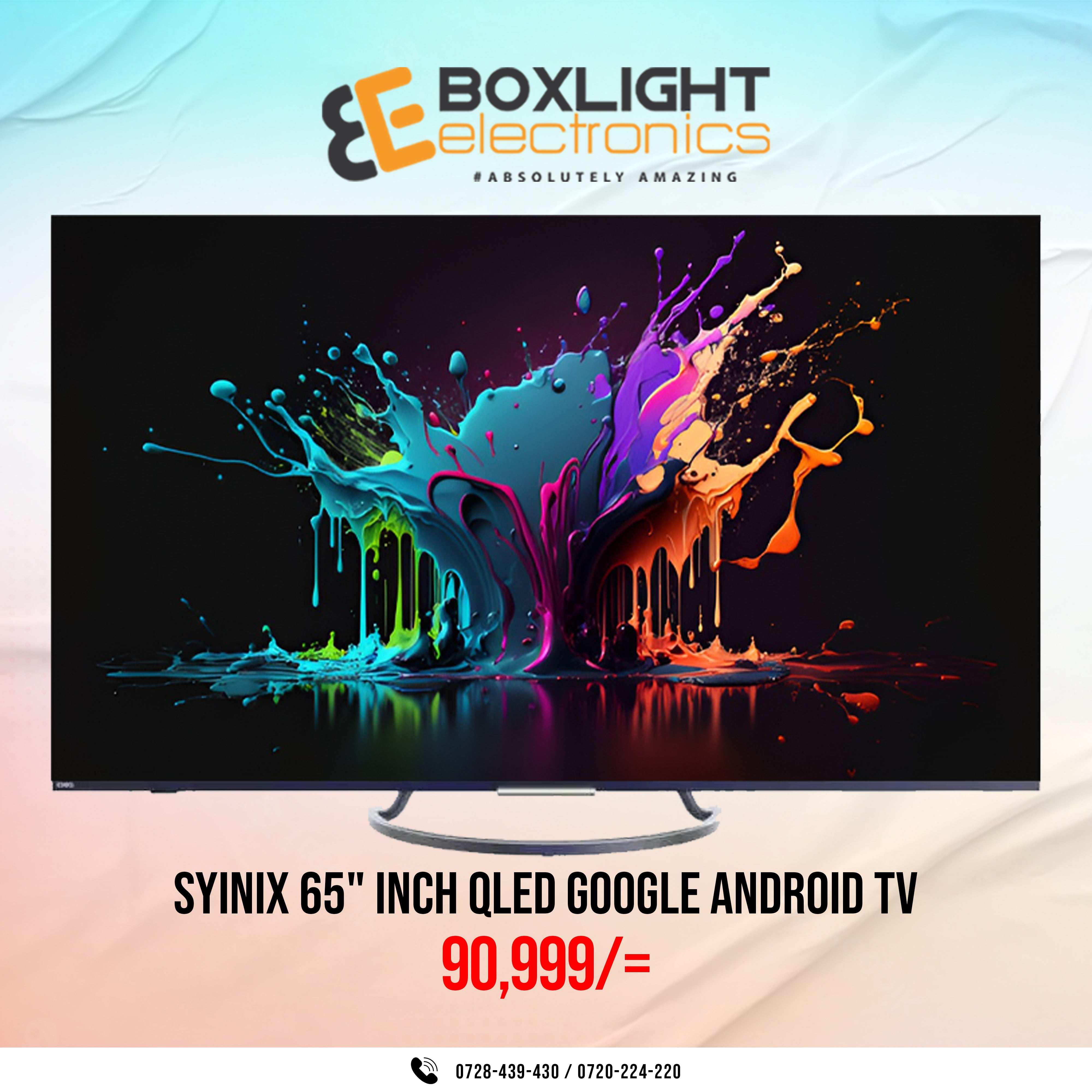 Syinix 65" inch 4K QLED Google Android TV