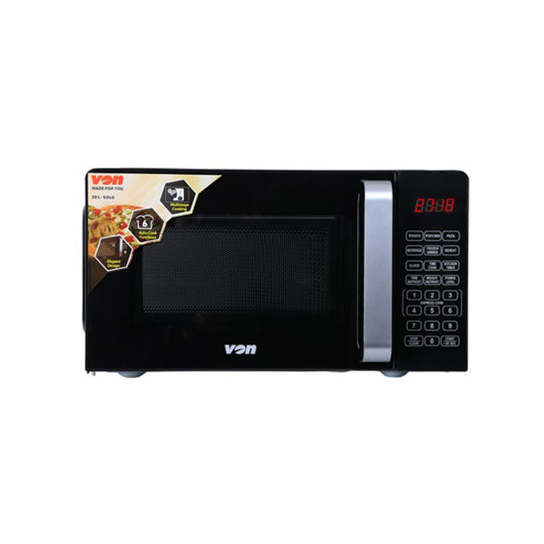 VON VAMS-20DGX Microwave Oven, Solo, 20L, Digital – Black