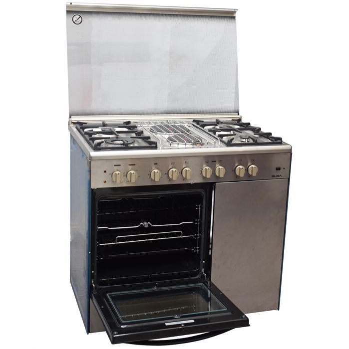 Ramtons 4 GAS+ 2 ELECTRIC + GAS COMPARTMENT STAINLESS STEEL ELBA COOKER- EB/165