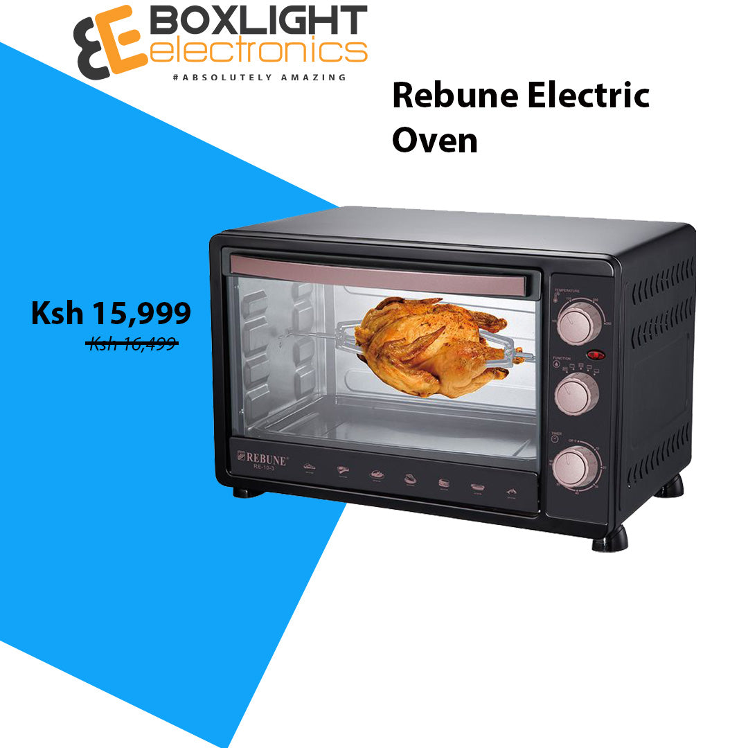 Rebune Electric Rotisserie Oven, 45L - Black